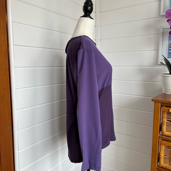 JOE Fresh long-sleeve shirt, 2 tone purple color, EUC - Picture 3 of 6